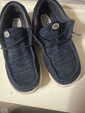 Hey Dude Navy Woven Slip-On Loafers
